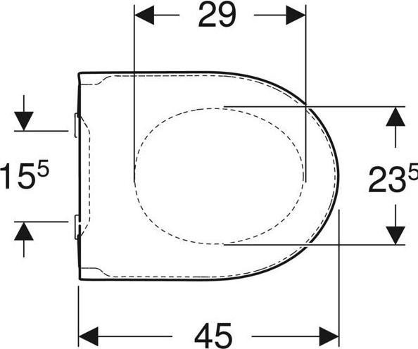Produktbild Geberit 501660011 iCon WC-Sitz, Befestigung von oben