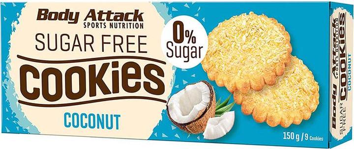 Produktbild Body Attack Low Sugar Cookies (115g) (Chocolate, Coconut, Haselnuss, Mandel, 1 Stk., 115 g)
