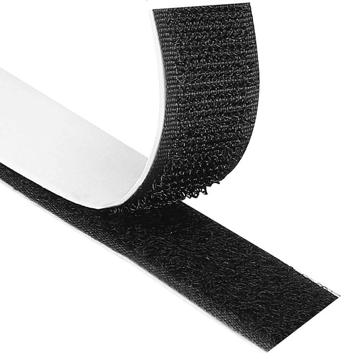 Werkstein Universal Klettband Selbstklebender Klett - Schwarz 20mm x 5m (20 mm)