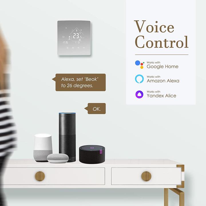 Immagine prodotto Beok controls Termostato per riscaldamento elettrico, 1pc WIFI