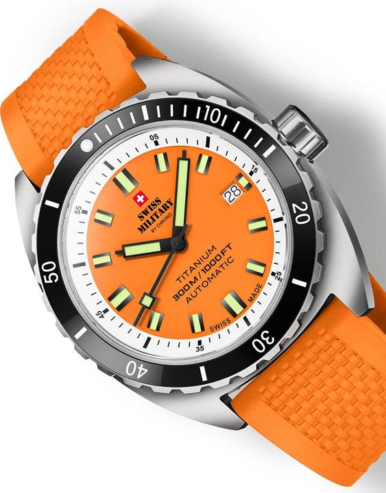 Actual product image Swiss Military SMA34100.10 Diver Titanium Automatic 42mm 30ATM (Diving watch, 42 mm)