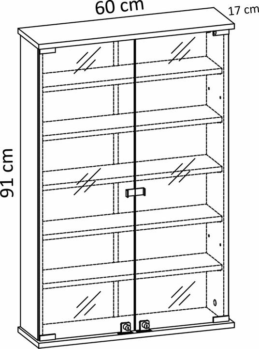 Produktbild VCM Medizinschrank Honula XXL abschliessbar (60 x 18 cm)