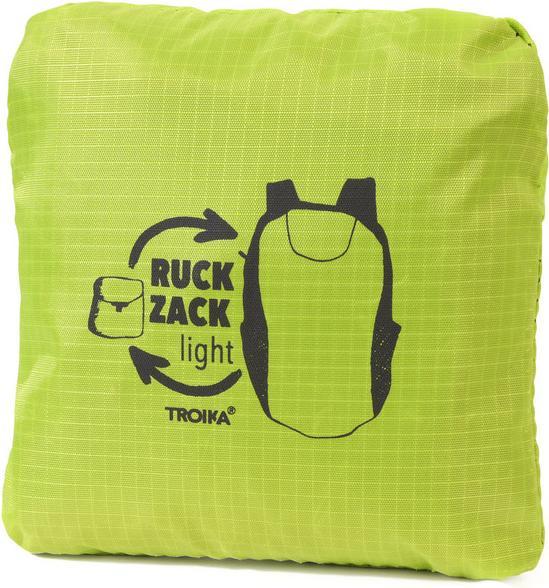 Troika RUCKZACK Rucksack faltbar ultraleicht, grün/schwarz (18 l)