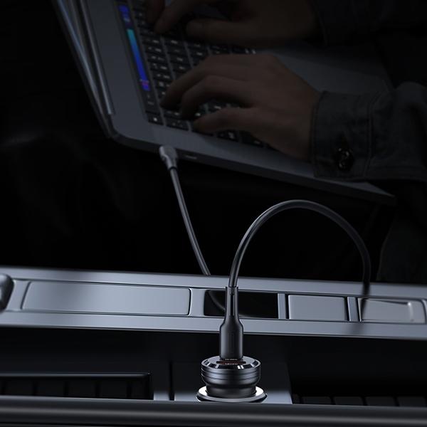 Image du produit Usams Ład. sam. C35 USB+USB-C 45W Fast Charge fioletowy/purple CC175CC02 (US-CC175)