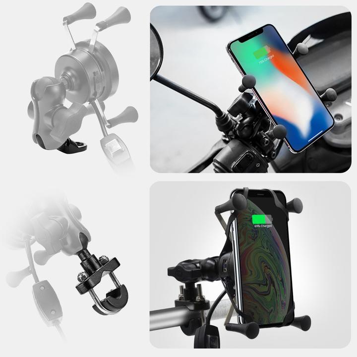 Produktbild Avizar Motorradhalterung mit 10W QI-Ladegerät
