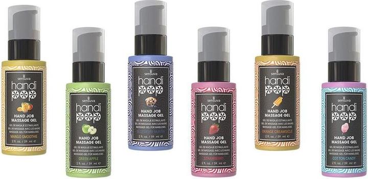 Sensuva handipop edible massage gels assorted 12 59ml (59 ml)