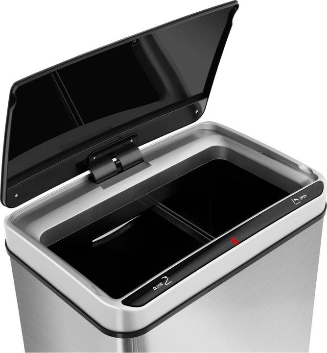 Produktbild Fromm & Starck Mülleimer Automatik Sensor Abfalleimer Papierkorb Duo Müllbehälter Edelstahl 60L (60 l)