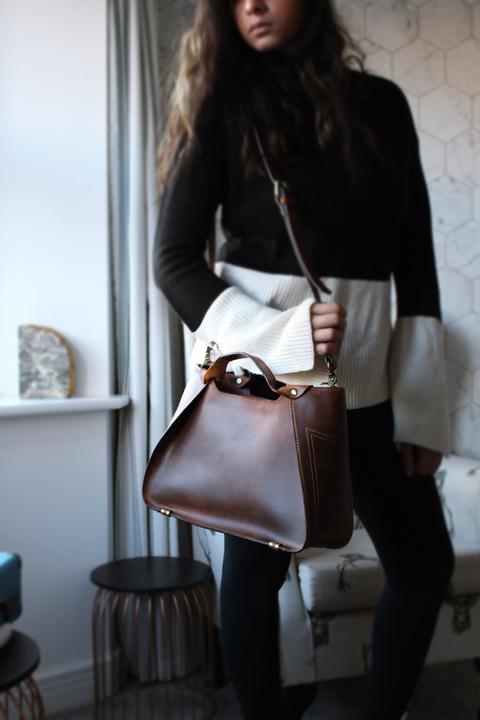 Immagine prodotto Only-Bags.Store Borsa in pelle, borsa a tracolla, borsa a manico alto, regalo di Natale