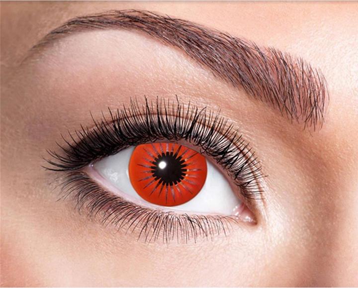 Fasnacht Kontaktlinsen roter Stern (Rot)