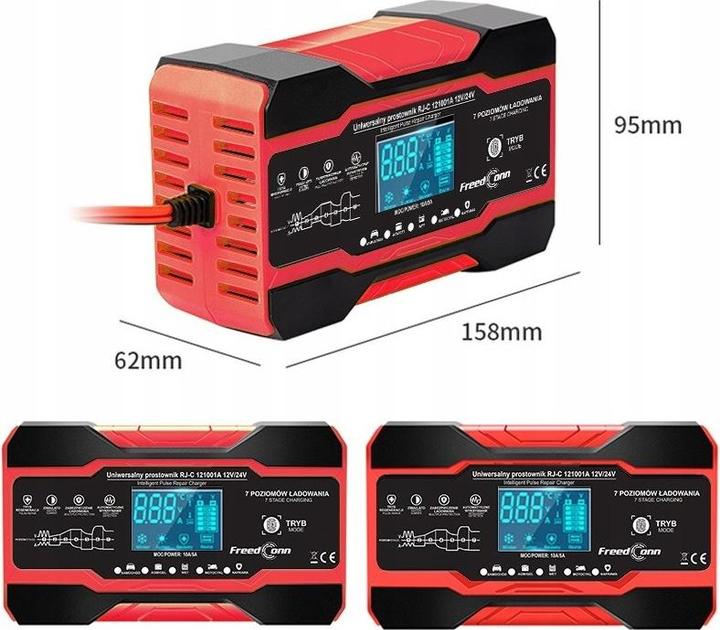 Immagine prodotto RJ Tianye Prostownik akumulatorowy RJ-C 121001A 12V 10A /24V 5A (12V, 24V, 10 A)