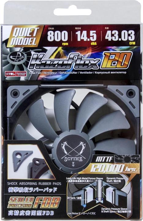 Produktbild Scythe Gehäuselüfter Kaze Flex 120mm RPM Qu (120 mm, 1 x)