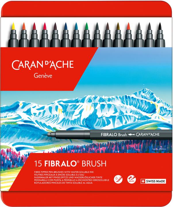 Immagine prodotto Caran d'Ache Fibralo Brush Metallschachtel (Multicolore, 15 x)