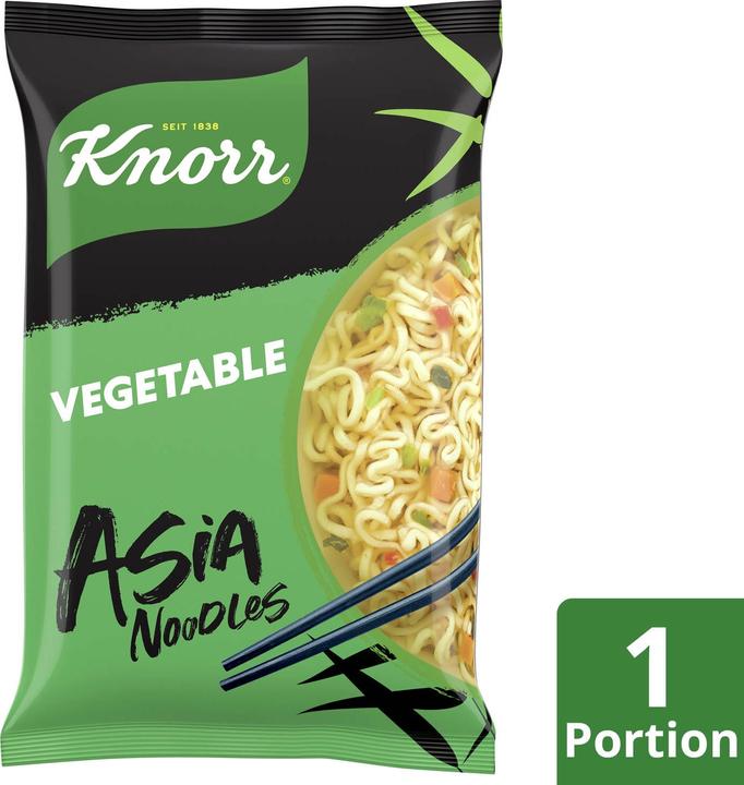Immagine prodotto Knorr Asia Noodles Vegetable pouch, noodles asiatici istantanei con verdure, preparati in 3 minuti (70 g)
