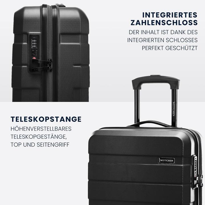 Image du produit Wittchen Comodo Line Hartschalenkoffer-Set 3-teilig (39 l, Bagage à main (jusqu'à 50l), M (50 - 90l), L (90 - 115l))