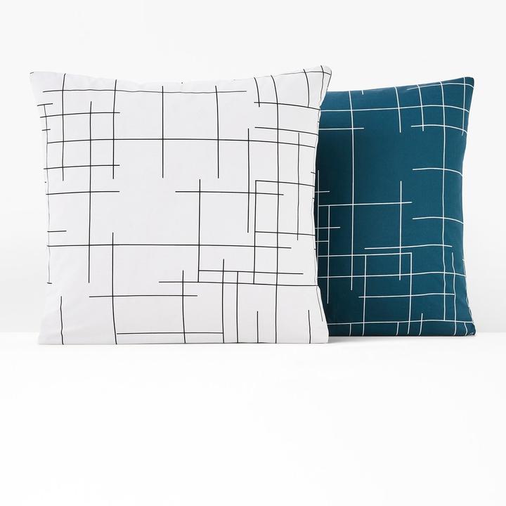 Image du produit La Redoute Interieurs Charline Bleu Prusse (Taie d'oreiller, 63 x 63 cm)