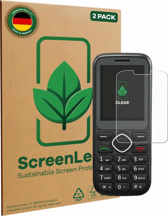 Produktbild ScreenLeaf Schutzfolie nachhaltiger Displayschutz Display Schutz Folie Klar Transparent (2 Stück, Oppo A11)