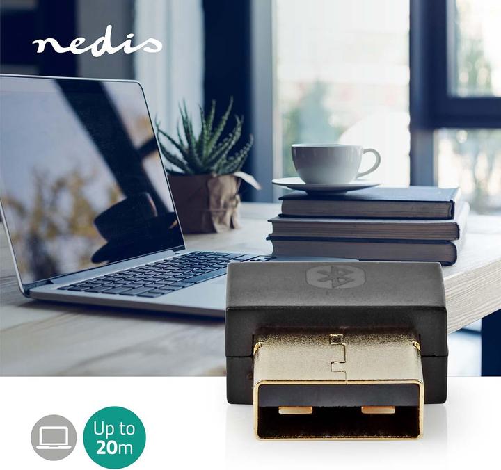 Produktbild Nedis Bluetooth-Dongle | 5.1 | Bluetooth / USB | 20 m (Sender & Empfänger)