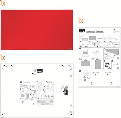 Immagine prodotto Nobo Pannello di feltro Impression Pro 1915422 rosso, 87x155cm (Bacheca, 87 x 155 cm)