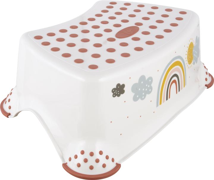 keeeper kids step stool ""tomek Rainbow"", white with print, max. load: 80 kg, surface and feet