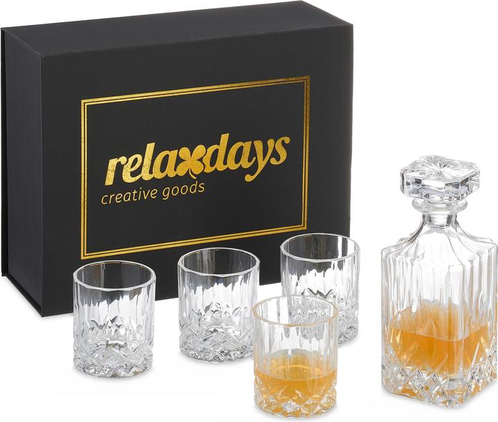 Produktbild Relaxdays 5-tlg. Whisky-Set (3.30 dl, 1 x, Whiskygläser)