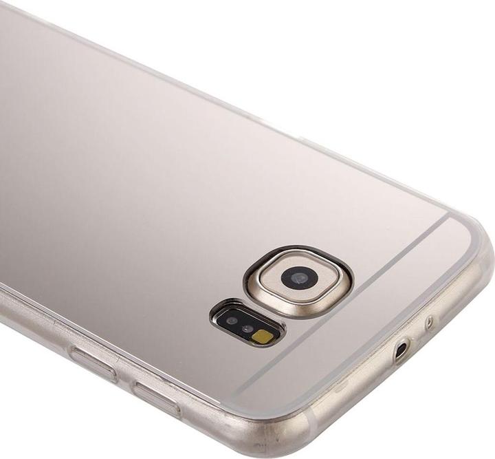 Produktbild König Design Handyhülle für Samsung Galaxy S6 Edge Schutzcase Backcover Bumper Etuis Silber (Samsung Galaxy S6 Edge)