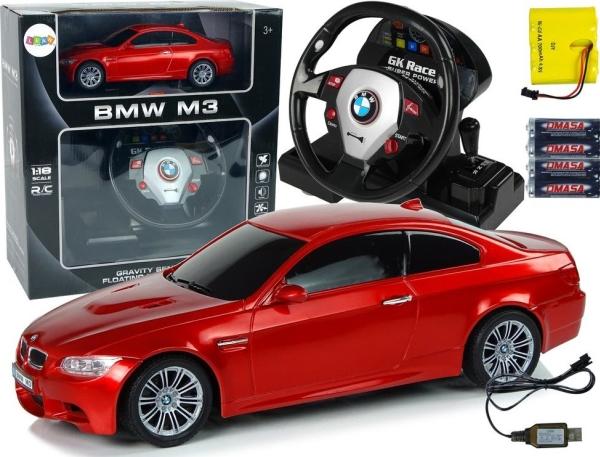 Image du produit Lean Toys Auto zdalnie sterowane BMW M3 czerwone 2,4 G (RTR Prêt à fonctionner)