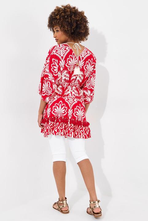 Actual product image Joe Browns Batwing Sleeve Wrap Front Tassel Tunic Dress (44)