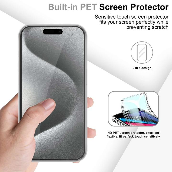 Produktbild Cadorabo TPU 360 Grad Hülle für Apple iPhone 15 PRO (Apple iPhone 15 Pro)