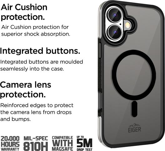 Actual product image Eiger Mountain Air Case (Apple iPhone 16)