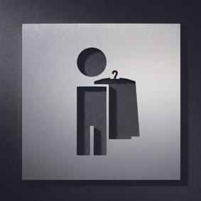 Produktbild Phos Hinweisschilder - Garderobe Herrren