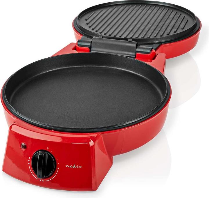 Actual product image Nedis FCPM100FRD Pizza Maker, aluminium (EU plug)
