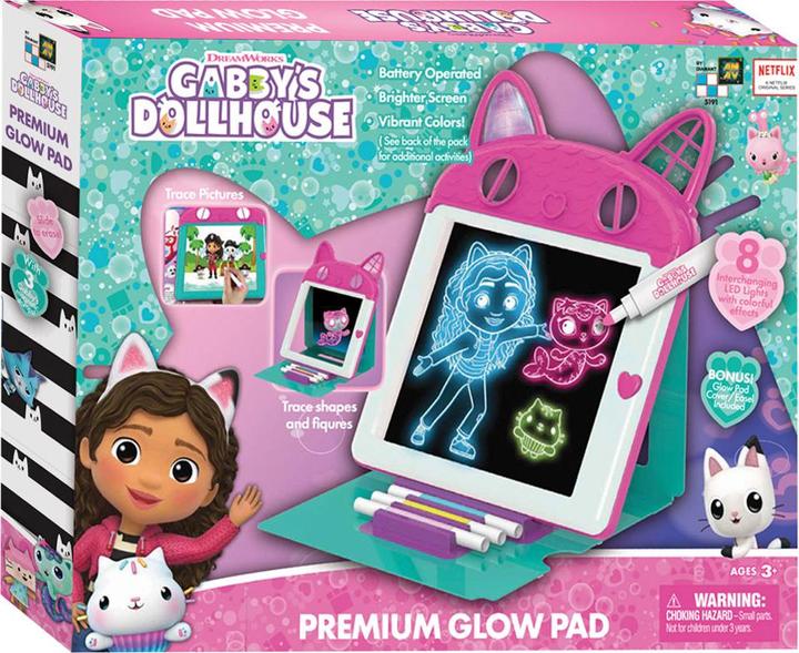 Actual product image Big Glow Gabby's Dollhouse Premium Glow Pad Drawing Board
