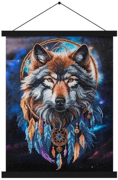 Produktbild Craft Buddy Enchanted Wolf, 40x50cm Crystal Art Scroll