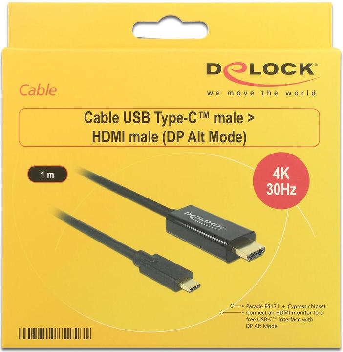 Actual product image Delock USB Typ C — HDMI (Typ A) (1 m, HDMI, USB Type C)
