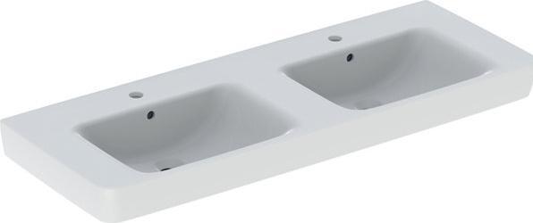 Produktbild Geberit Doppelwaschtisch Renova Plan 130 cm wei 501710001 (480 mm, 1300 mm)