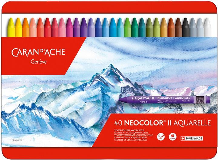 Image du produit Caran d'Ache Neocolor II Aquarelle Metallschachtel (Multicolore, 40 x)