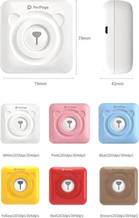 Image du produit PeriPage Mini imprimante photo A6 - rose, 203 dpi (Transfert thermique)