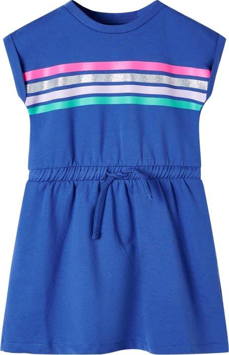 VidaXL Kinderkleid mit Kordelzug Kobaltblau 116,Material: 95 (116)