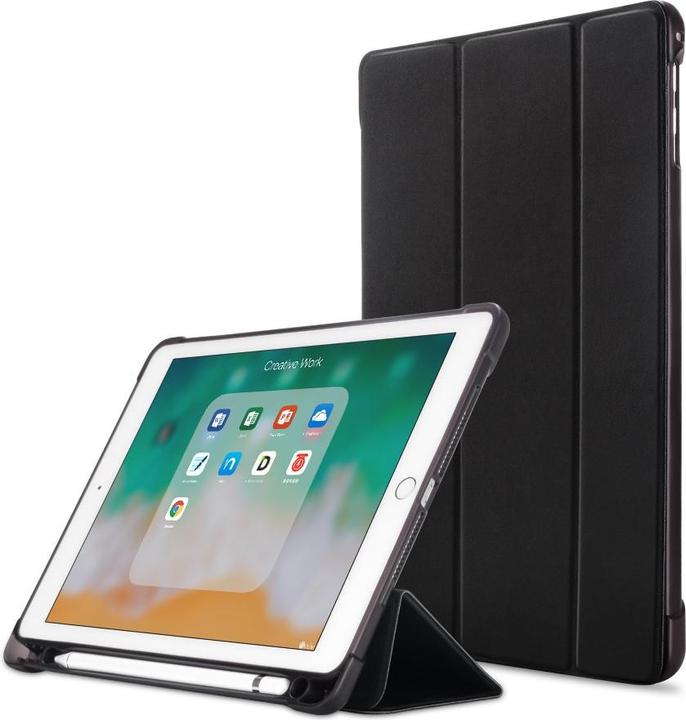 Image du produit Cover-Discount iPad 9.7 / Air 2 / Air - Étui en cuir intelligent tri-fold noir (iPad 9.7, Air 2)