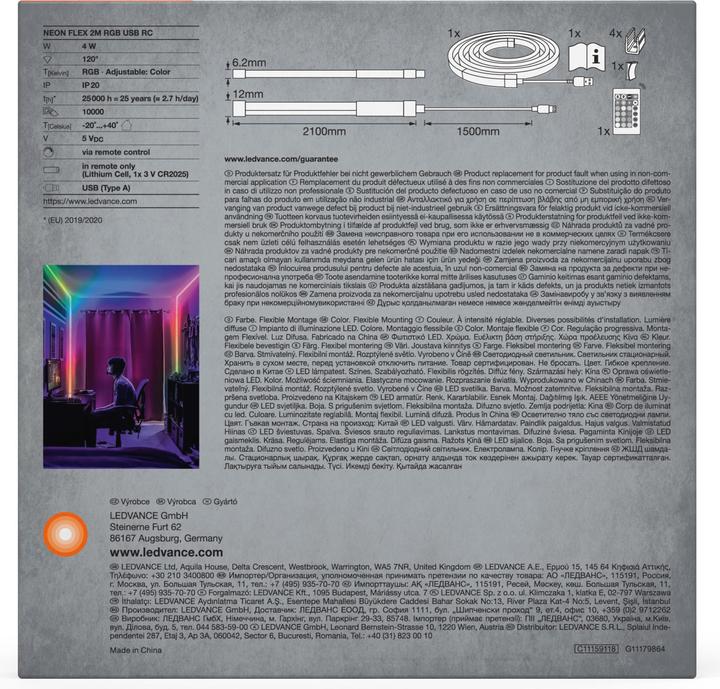 Produktbild Ledvance Neonflex (Grün, Blau, Rot, 210 cm, Indoor)
