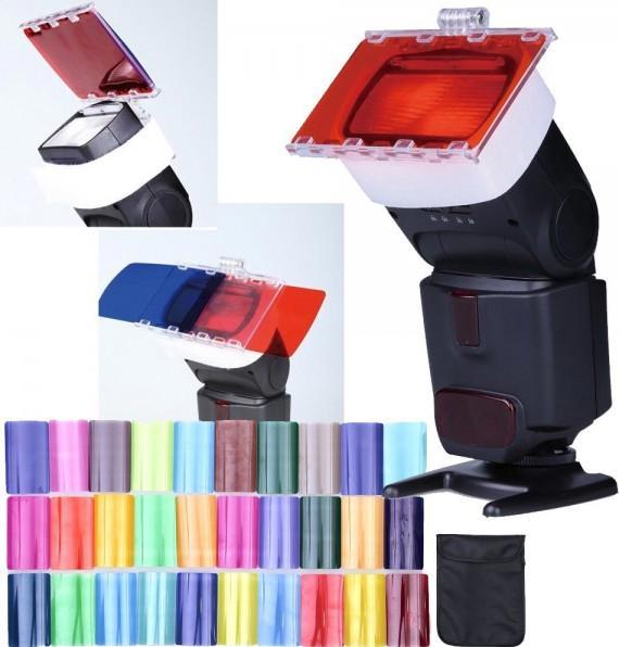Actual product image Rafalia Set of 30 gelatin color filters for flash Cobra from Nikon Canon (Flash colour filter)