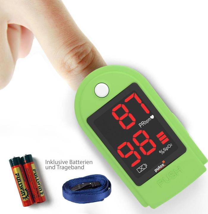 Actual product image Pulox Pulse oximeter PO-100 green