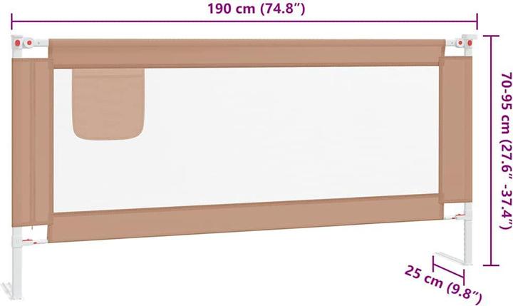 Immagine prodotto VidaXL Bettschutzgitter (190 cm)