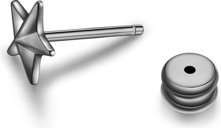 Actual product image True Rebels Men's stud earrings star - 36724 (Stainless steel)