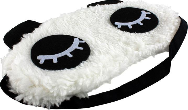 Actual product image JTI Eyes Closed Panda, fluffy sleep mask for travelling and relaxation (Sleeping mask)