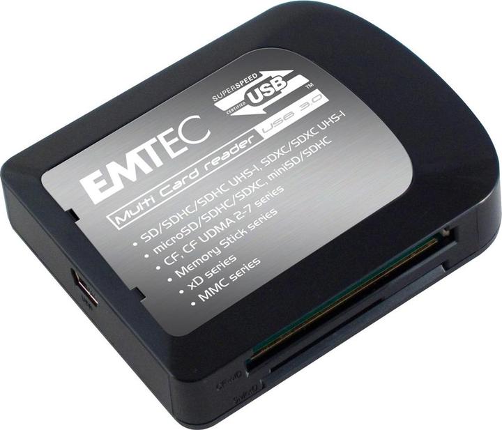 Image du produit Emtec Lecteur de cartes 76-en-1 ( MS, SD, xD, CF, microSD, MS Micro, SDXC, microSDXC ) (USB)