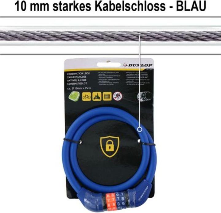 Actual product image Dunlop Combination lock 4as