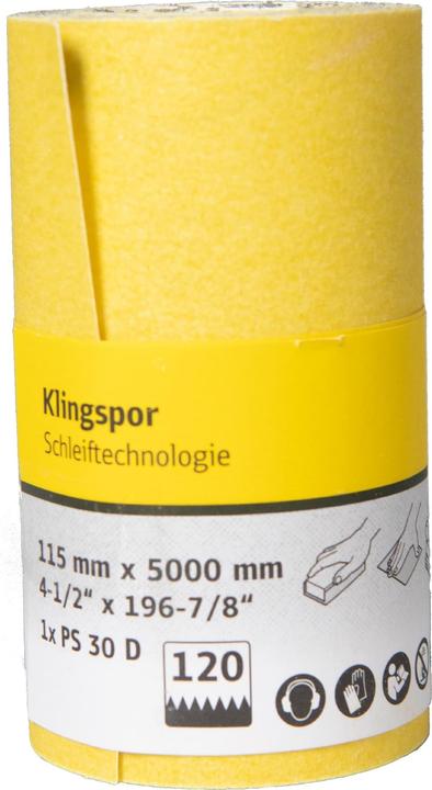 Actual product image Klingspor PS 30 D retail pack - rolls 115 x 5000 mm (80)