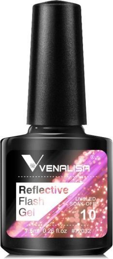 Venalisa Gellack Reflective Neon Disco Gel BD10 (Candy Rosa Glitzer, Gel-Effekt Nagellack)