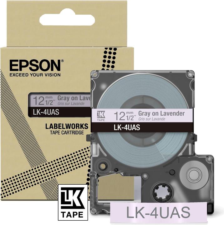 Epson Soft Purple/Gray 12mm LK-4UAS (1.20 cm, Violett)